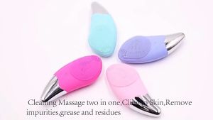 Facial Cleansing Brush Rechargeable Sonic face Scrubber Ultra Soft Silicone Scrubber for All Skin Deep Cleansing