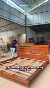 Bed divan tempat tidur minimalis kayu jati furniture jepara Bed Type Captains 160X200 Desain Minimalis Untuk Kamar Tidur - Lazada