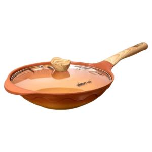 AMERCOOK | Retro Clay Non-stick Flat-bottom Frying Pan