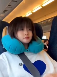 Atdiva Bantal Leher Angin Otomatis Kepala Travel Inflatable Neck Pillow U-Shaped / Bantal Mobil Inflatable Perjalanan Bahan Lembut Dewasa Anak