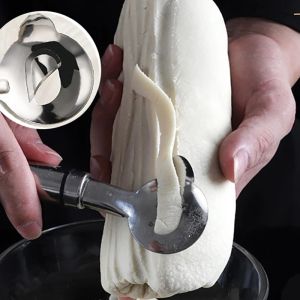 2Pcs Sliced Noodles Knife 304 Stainless Steel Manual Dough Cutter Manual Wide Mouth Noodle Cutters Cooking Pasta Tools Kitchen Gadget