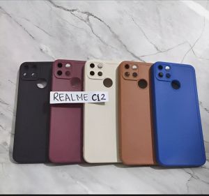 Casing Realme C 11 12 15 17 Case Hp Aesthetic Black Blue Pink hijau merah Lentur Protecion bunkus hp