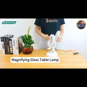 10X Magnifying Glass Table Lamp Magnifier LED Light 10 Levels Adjustable Lampu Meja Kaca Besar 放大镜台灯