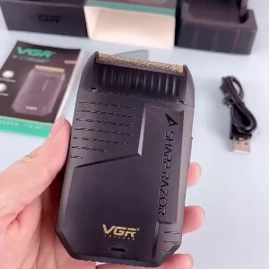 VGR | VGR Electric Shaver Professional Beard Trimmer Rechargeable Shaving Machine LED Face Shaver Mini Portable Shaver for Man V-375