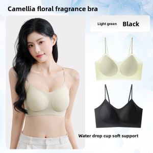 DOULI | Invisible Seamless Foundation Liquid Bra Young Girls Small Chest Illusion Thin Strap Beautiful Back Gathered Bra Summer New