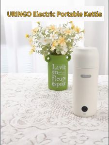 URINGO Electric Kettle Portable Electric Hot Water Cup Rapid Heating Long Lasting Keep Warm(450ml)