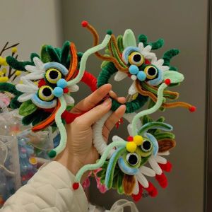 Creative Dragon Year Handmade New Year Decoration Gift DIY Twisted Stick Wake up Dragon Pendant Festive Celebration Supplies