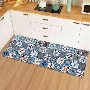 VIKAMA Dài Chống Trơn Trượt Nhà Bếp Thảm Chạy Bộ Mềm Mại Đệm Thảm Cho Nhà Bếp Hành Lang Trang Trí Nhà Nhựa PVC Chống Thấm Nước Chống Phai Màu