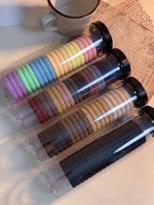 [Isi 20pcs] Ikat Rambut Anak Dewasa Elastis Kunciran Wanita Motif Polos Gaya Korea