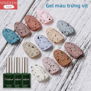 Sơn Móng Tay Gel Hiệu Ứng Vỏ Trứng Đen Vendeeni 15ml Bán Vĩnh Cửu Tẩy Được Bằng Đèn UV Màu Nền Trong Suốt Thân Thiện Với Môi Trường Bền Lâu