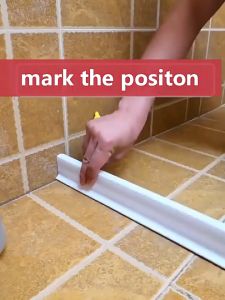 50mm High Bendable Shower Water Dam: Flood Threshold Blocker & Bathroom Stopper Barrier