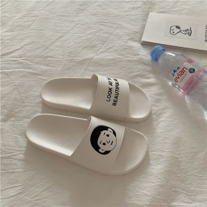 รองเท้าแตะส้นแบนแถบบาง ผู้หญิง ฤดูร้อน กลางแจ้ง กันลื่น Ins รองเท้าชายหาดคู่รักยอดนิยมสไตล์ฮ่องกงผู้ชาย อินเทรนด์ สลิปออน