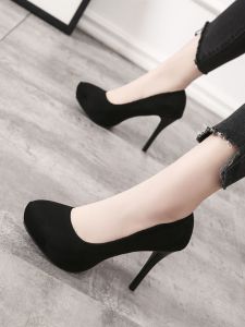 Giày Cao Gót Đế Bằng Màu Đen Mùa Xuân 2025 Đế Cao Su Mũi Tròn Đế Dày Mũi Nhọn Đế Phẳng Thường Ngày Giày Đơn Đế Phẳng