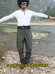 รองเท้าบูทกันน้ำ กางเกงกันน้ำ ชุดเอี้ยมกันน้ำ ยางสังเคราะห์ / PVC ไซส์ 39-45 โคลนไม่ดูด【การอัปเกรดล่าสุดเป็นสีเขียว】