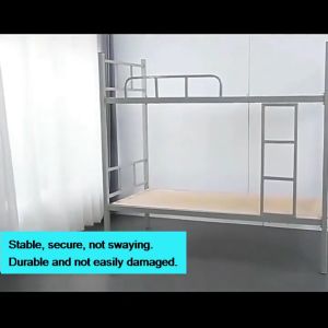 GREENEST Cold Rolled Steel Double Decker Bed Frame Metal Double Deck Bed Iron Bunk Bed for Kids Adult Single Double Size
