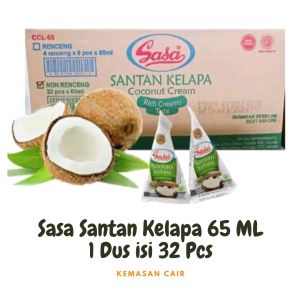 1DUS SASA SANTAN KELAPA MURNI CAIR 65 ML ISI 32 PCS
