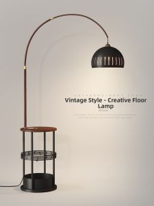 Wireless Charging Mid-Century Modern Floor Lamp