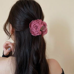 Korean Fashion Rose Flower Hair Clip Elegant Small Hairpin Hair Accessories for Women‘s
