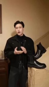 [THE CLASSIC CHUNKY CHELSEA] Boots LeMans CHK02 Giày da bò Chelsea Boots đế Chunky cao 5cm bảo hành 24 tháng