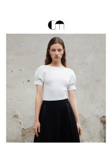 Autumn Winter Whole Garment Boat Neck Knit Top
