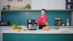 Nồi chiên không dầu 9L SUNHOUSE SHD4035 Dung tích lớn 9L nướng gà vịt nguyên con Giòn bên ngoài mềm bên trong