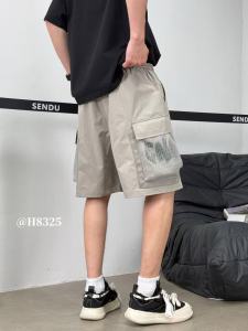 Quần Short Harajuku Mỏng Mùa Hè 2025 Có Túi Lớn Quần Short Nam Trẻ Trung Thoáng Khí Quần Short Thường Ngày Cạp Vừa Mùa Hè