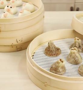 2Pcs Reusable Non-stick Silicone Steamer Liners 16cm Round Bamboo Steamer Mesh Mat for Dumpling Home Kitchen Restaurant