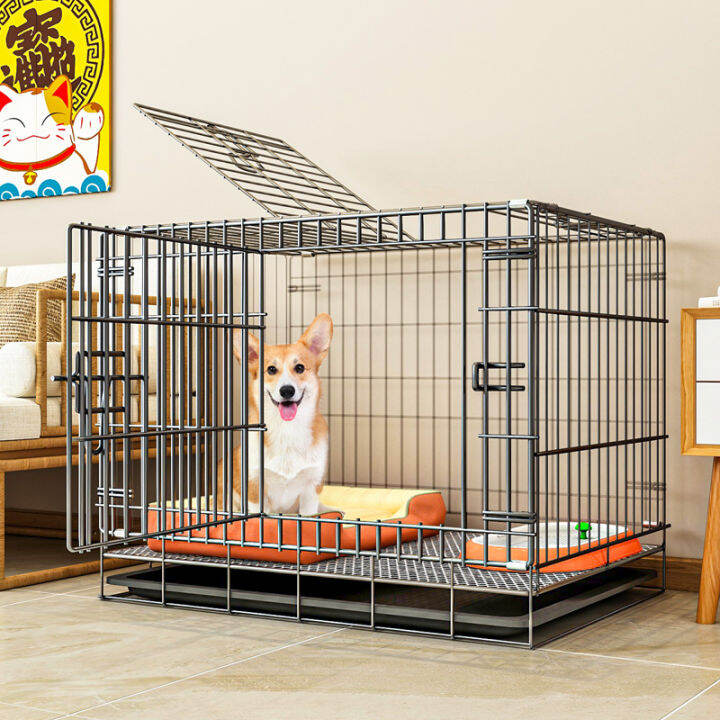 Dog cage 2024 with toilet