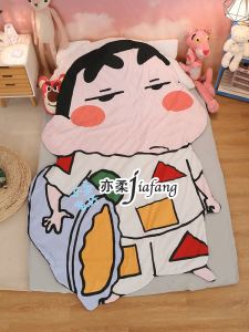 Fun Cartoon Character Air Conditioned Blanket Summer Nap Cover Student Dormitory Thin Quilt Strange Gift Bicolor Polyester Fiber