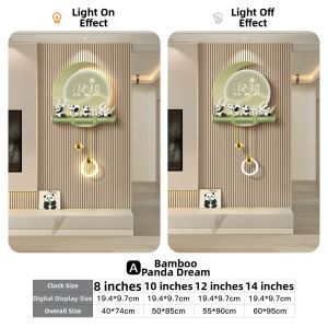 CTYLIGHTZ | Panda Perpetual Calendar Electronic Clock Light-emitting Wall Watch
