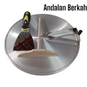 PAKET Loyang/wajan/leker crepes semi otomatis 40cm free