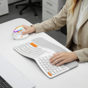 B.O.W | Bộ Bàn Phím và Chuột Bluetooth 3 Chế Độ Ergonomic Dùng Văn Phòng Gõ Phím Êm