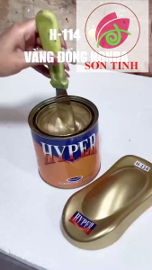 Sơn xe máy HYPER vàng đồng nhũ nhạt (Code: H-114) sơn thơm công nghiệp