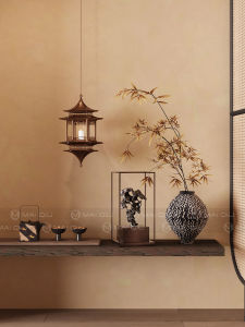 Song Dynasty Aesthetic Ceramic Decorative Accessories High-End Tea Room Entrance Wabi-Sabi Style Tea Table Decoration