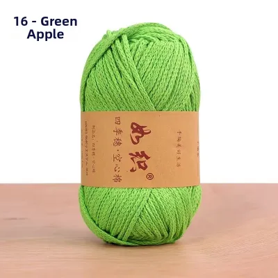 DIY Crochet Hat Bag Craft Cotton Linen Yarn 2mm