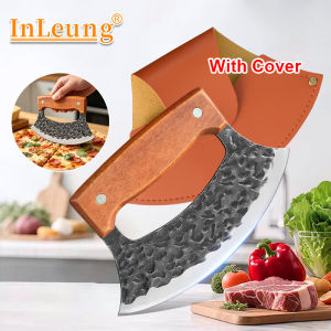 Stainless Steel Pizza Cutter Wooden Handle Multipurpose Fruit Vegetable Slicer Durable Kitchen Baking Cooking Tool Accessories