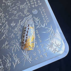 Zjoy Nail Art Transfer Printing Board Bamboo Pattern Fairy Design Dark Texture Nail Beauty Tool Chinese Brand Normal Size