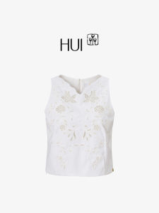 Elegant Lace Hollow out Trim Base Style Fashion Sweet Sleeveless Cotton Vest Comfortable Versatile Hui Original Design Womens Vest
