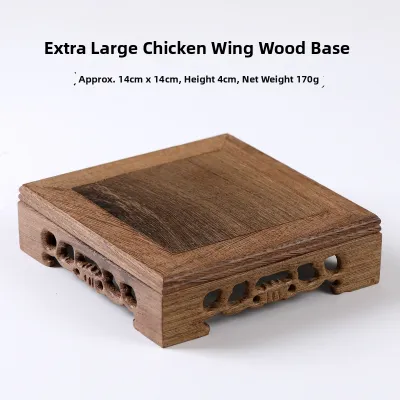 New Chinese Style Lotus Platform Decorative Ornaments Chicken Wing Wood Square Base Home Buddha Front Offering Incense Burner Altar