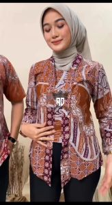 Baju Batik Wanita Modern Terbaru 2025/Atasan Batik Pria/Baju Batik/Batik Wanita/Blouse Batik Wanita