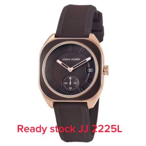 Jam tangan Wanita Jonas Jasmin 2225L tali karet tanggal aktif detik bawah original