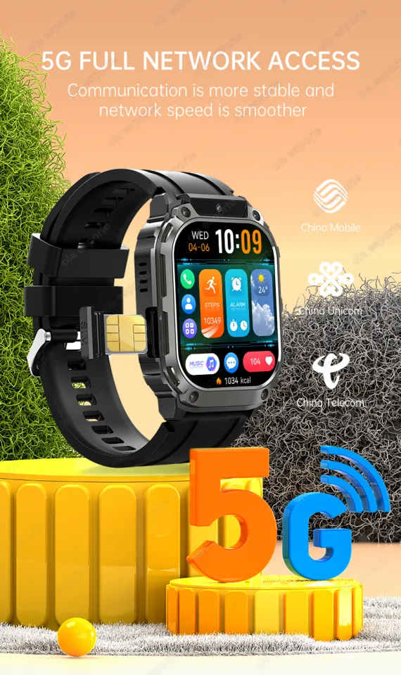 Sim Card Smart Watch GPS Tracker 5G/WIFI BT Call 200W PX Camera