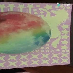 Self Adhesive Full Luna Luminous Decals Kids Bedroom DIY Glow In Dark Moon Stars Wall Stickers