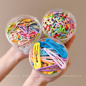 คลิปหนีบผม Bb สำหรับเด็กผู้หญิง แบบใหม่ ลายดอกไม้สีรุ้ง หยดน้ำ ชุดกิ๊บติดผมหน้าม้า