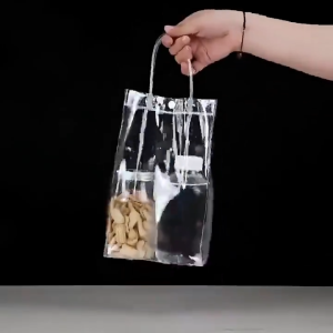 30Pcs PVC Plastic Transparent Bag/ Transparent Tote handbag gift Clear bag Christmas packaging bag