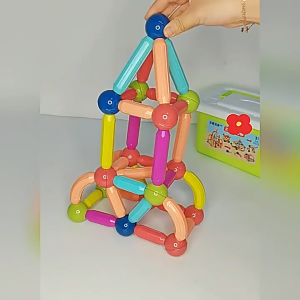 Magnetic Building Sticks and Balls Toy DIY Construction Set Montessori STEM Educational Blocks