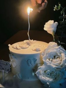 Curved Spiral Cake Candle Birthday Decorative Props Atmosphere Sensation Scene Arrangement Photography Year Old Baby Celebration