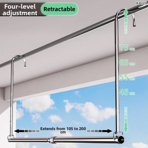 Stainless Steel Expandable No-Drill Clothes Drying Rod