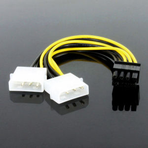 Cáp Chuyển Đổi Nguồn Card Đồ Họa PCI Express Từ Đầu Nối 8 Chân Đực Sang Hai Đầu Nối 4 Chân Đực Molex Dây Nối Dài Từ Đực Sang Cái Cho Phần Cứng Máy Tính