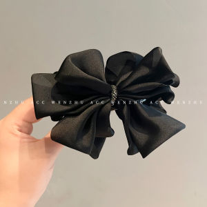 Black Butterfly Knot Hair Accessories High Ponytail Hair Clip Womens Style Ball Head Hair Gripper Fashionable Hair Card